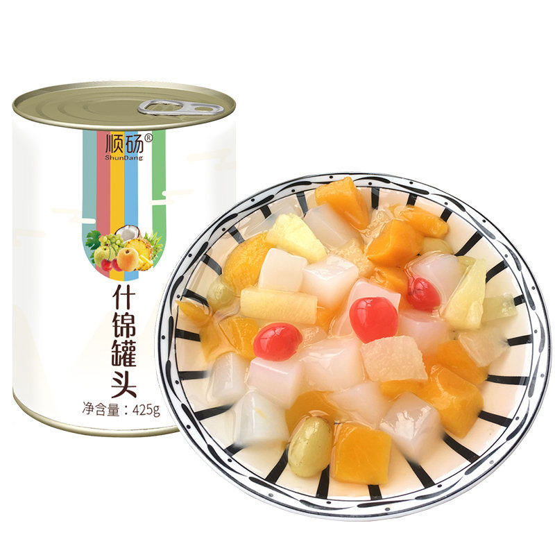 什锦罐头新鲜杂果罐头多种水果混合黄桃菠萝梨椰果葡萄樱桃