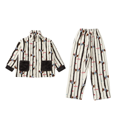 儿童睡衣珊瑚绒男童家居服法兰绒