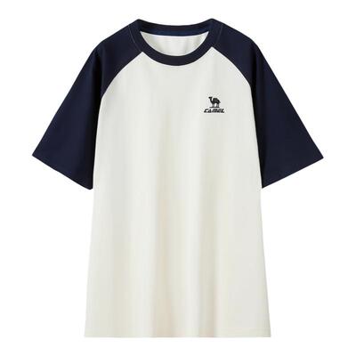 骆驼冰皮T神棉感休闲短袖T恤男款2026夏季新款户外透气宽松上衣女