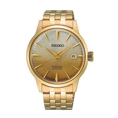 【自营】SEIKO精工手表男鸡尾酒金黑色时尚运动机械男表SRPK46J1