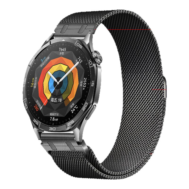 适用小米Watch5手表带S5新款S4Sport精密AP米兰磁吸按压式S3运动S2降落伞S1pro智能color2男士华米GTR4/3/2