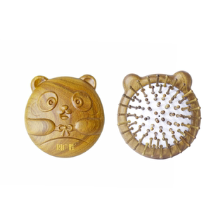 周广胜非遗气垫按摩梳墩墩头皮经络按摩梳天然绿檀材质节日礼物