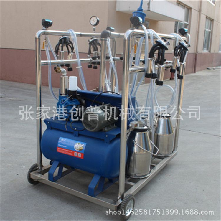 带自动清洗4桶式挤奶机 奶牛挤奶器 可同时挤4头牛的挤奶厂家直销