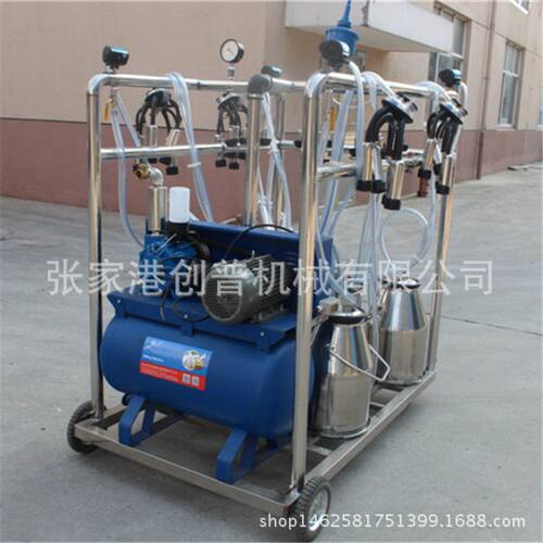 带自动清洗4桶式挤奶机 奶牛挤奶器 可同时挤4头牛的挤奶厂家直销