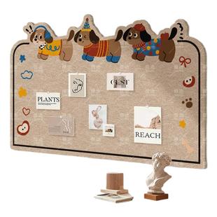 毛毡板墙贴照片墙背景板展示墙毛粘板创意毛毡墙板留言板墙上拍立得相片相框diy墙面装饰愿景板客厅书桌定制