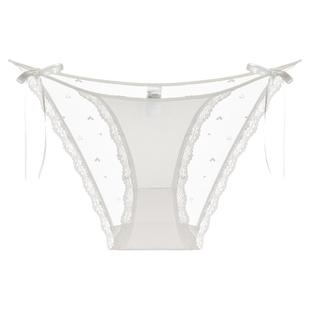 维多利亚多培尔法式轻奢缎面内裤女士蕾丝系带火辣纯欲夏季三角裤