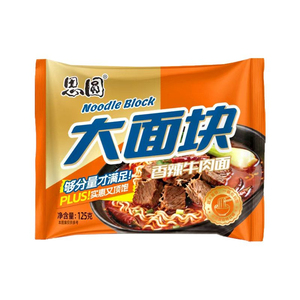 思圆大面块红烧牛肉面24袋整箱