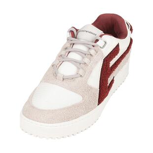 EMPORIO ARMANI阿玛尼男女同款logo系带低帮休闲运动鞋男女XY推选