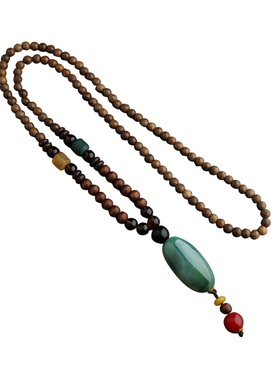 百搭民族风毛衣链男女复古木珠链