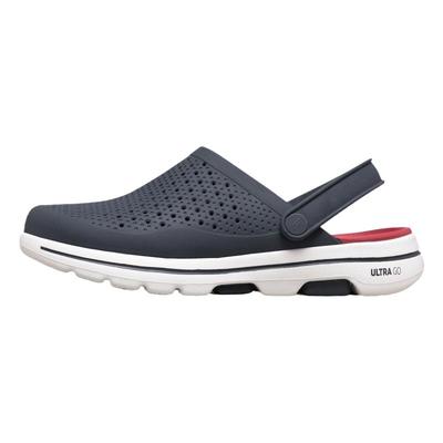 斯凯奇新款户外透气休闲洞洞鞋男