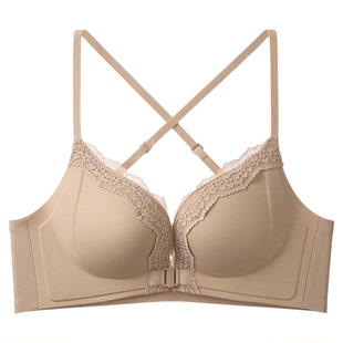 猫人粉底液内衣女聚拢小胸显大前扣文胸2026新款爆款性感美背蕾丝