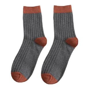 袜子男中筒纯棉秋冬百搭诸暨男士棉袜撞色防臭吸汗透气春秋长袜潮