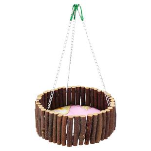 松鼠窝兔子屋龙猫窝桉树枝吊床秋千苹果木摇篮小宠玩具木房子用品