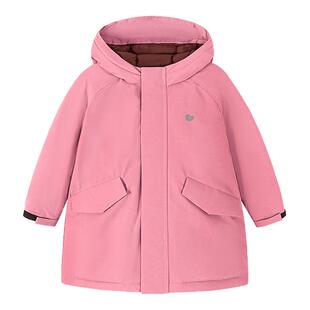 迷你巴拉巴拉女童三防羽绒服2025冬装女孩加厚保暖休闲中长款外套