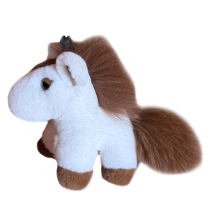 本命年小马包包挂件獭兔毛剪毛工艺可爱白马精致新年礼物皮草挂饰