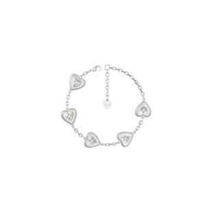 Mouhooland/暮后之地刻骨铭心爱心手链925银拉丝工艺原创设计小众