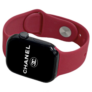 【马年限定玫瑰酒红】适用applewatchS11苹果手表硅胶表带9/8ultra官网款腕带iwatchS10新款运动透气7/SE男女