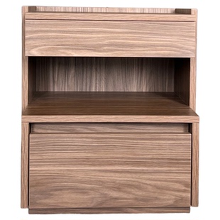 意式极简爱格同色床头柜家用卧室2025新款暗格隐藏式高级储物柜