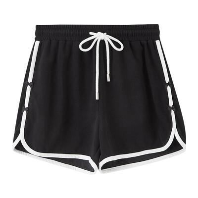 三福短裤女2026新款夏季运动风针织休闲裤小个子局部撞色裤子女装