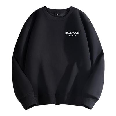 唐狮集团DESSO卫衣男春秋季2025新款秋冬加绒加厚宽松无帽打底衫