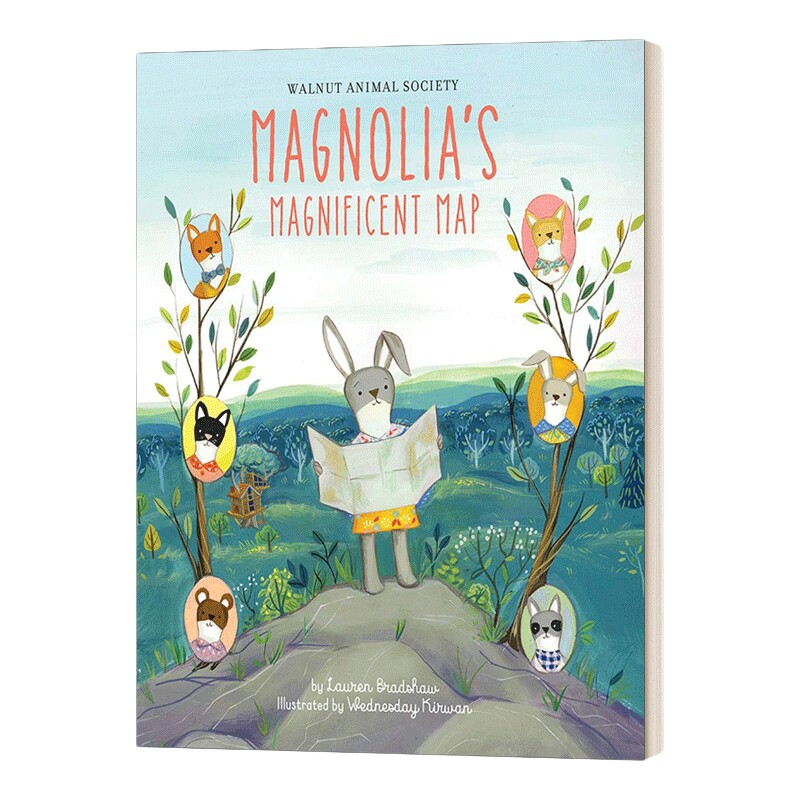 英文原版 Magnolia’s Magnificent Map 小兔马尼亚的华丽地图 精装绘本 英文版 进口英语原版书籍