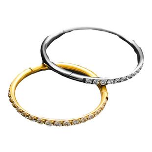 钛合金耳圈植入级F136医用材质养耳洞睡觉免摘高级感气质素圈耳环