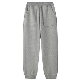 【加绒】eland kids衣恋童装男女童卫裤2025冬新品学院风束脚裤子