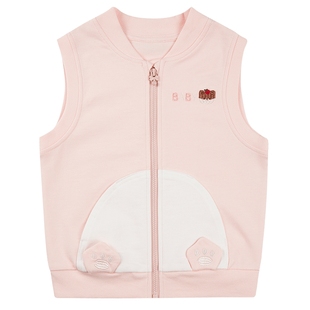 歌瑞家婴儿马甲秋冬新款外穿宝宝背心儿童小马夹纯棉开襟坎肩乐友