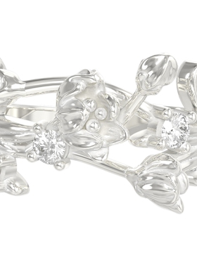 Mouhooland/暮后之地新艺术系列插花戒指小众设计指环情侣食指戒