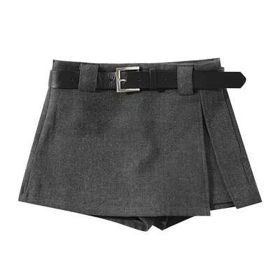 大于诗集 半永久穿搭 办公室海妖穿搭毛呢半身女复古A字裙短裙冬