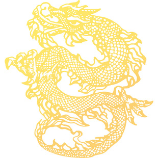 万事兴隆龙图案手机贴生肖龙金属贴纸飞龙在天好运手机后壳背贴画