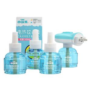 小浣熊电热蚊香液器家用插电式驱蚊水无烟无香味用品补充套装