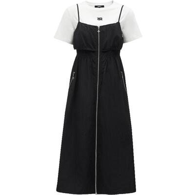 【ONLY奥莱】秋冬时尚简约短袖长款两件套连衣裙女