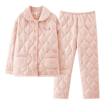 猫人加厚2024新款三层夹棉家居服