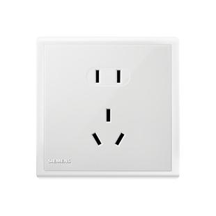 西门子开关插座新品蕴瑞雅白10A一开单双控五孔usb家装86网线暗装