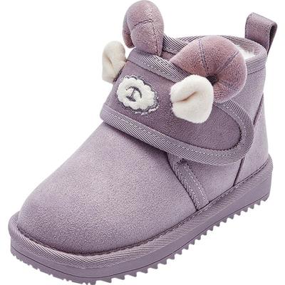 巴拉巴拉儿童雪地靴男童女童加绒短靴冬季新款童鞋棉靴宝宝靴子小