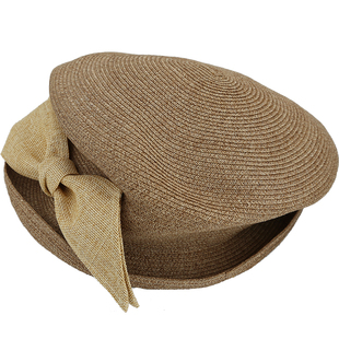 Lion~穿靴子的猫 自留日本纸草tophat卷边不对称草帽礼帽遮阳帽女