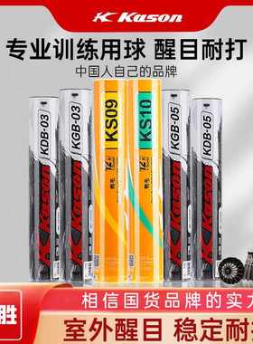 羽毛球凯胜kdb05/03不易烂室内外G100鹅毛耐打专业训练只球鸭毛12