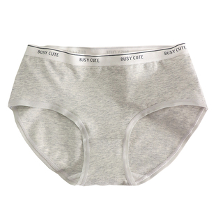 炸裂舒适黑白灰极简风内裤少女生纯棉夏季透气中腰7A抗菌2024新款