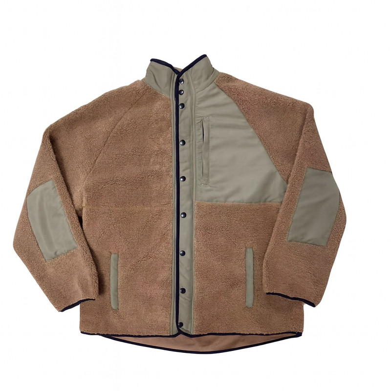 BTTJOB陈冠希羊羔毛秋冬拼色棉服