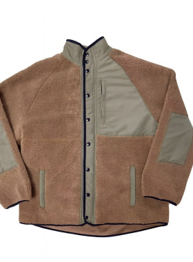 BTTJOB陈冠希羊羔毛秋冬拼色棉服