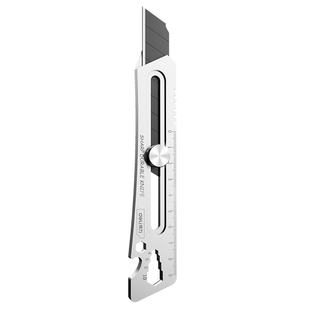 得力美工刀重型全钢加厚不锈钢裁壁纸刀工业级大号多功能工具刀架