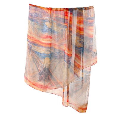 红色真丝丝巾薄款披肩女外搭纱巾