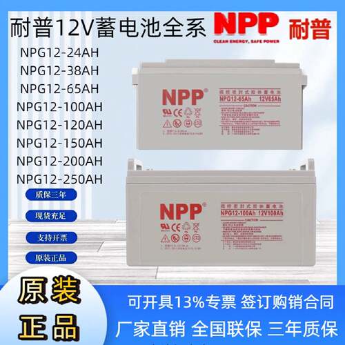 npp耐普NP12100Ah蓄电池12V243865100120150200AH电梯UPS