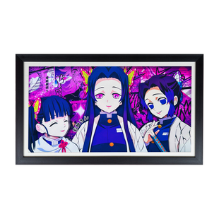 鬼灭之刃蝴蝶忍3d动漫立体画香奈乎香奈惠周边背景墙礼物装饰挂画