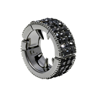 黑色圆形金属发扣刘海发夹女前额2026新款高端侧边发卡小夹子头饰