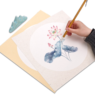 国画初学者套装卡纸中国画颜料宣纸水墨画生宣熟宣软卡工笔画小学生半生熟入门毛笔专用半熟书法工具全套