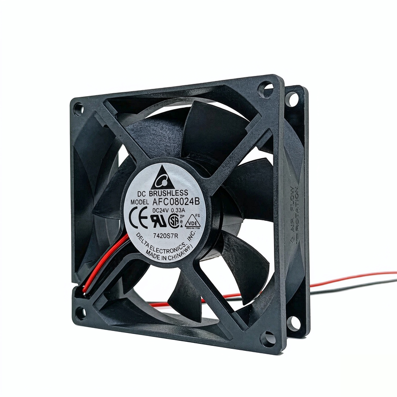 全新台达AFC08024B 8025 24V 0.33A 滚珠轴承 8cm 变频器工业风扇