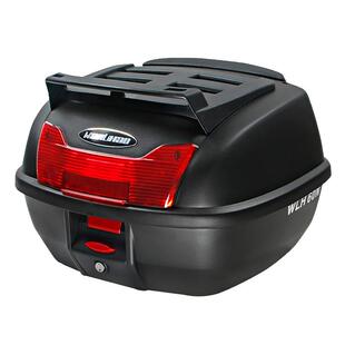 42升 万里豪E60N摩托车尾箱机车150置物架踏板后备工具储物箱