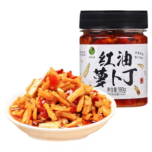 田野故事湖南特产红油萝卜丁下饭菜甜脆萝卜干开胃酱菜咸菜
